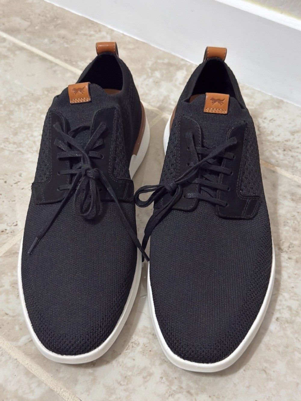Wolf & Shepherd Swiftknit Derby Lace Up Sneakers In Black Color (Size M9/W11).